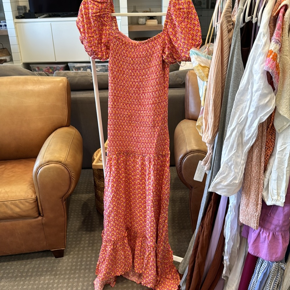 I*space Simone Maxi Dress in Summatime Check - Picture 4 of 5